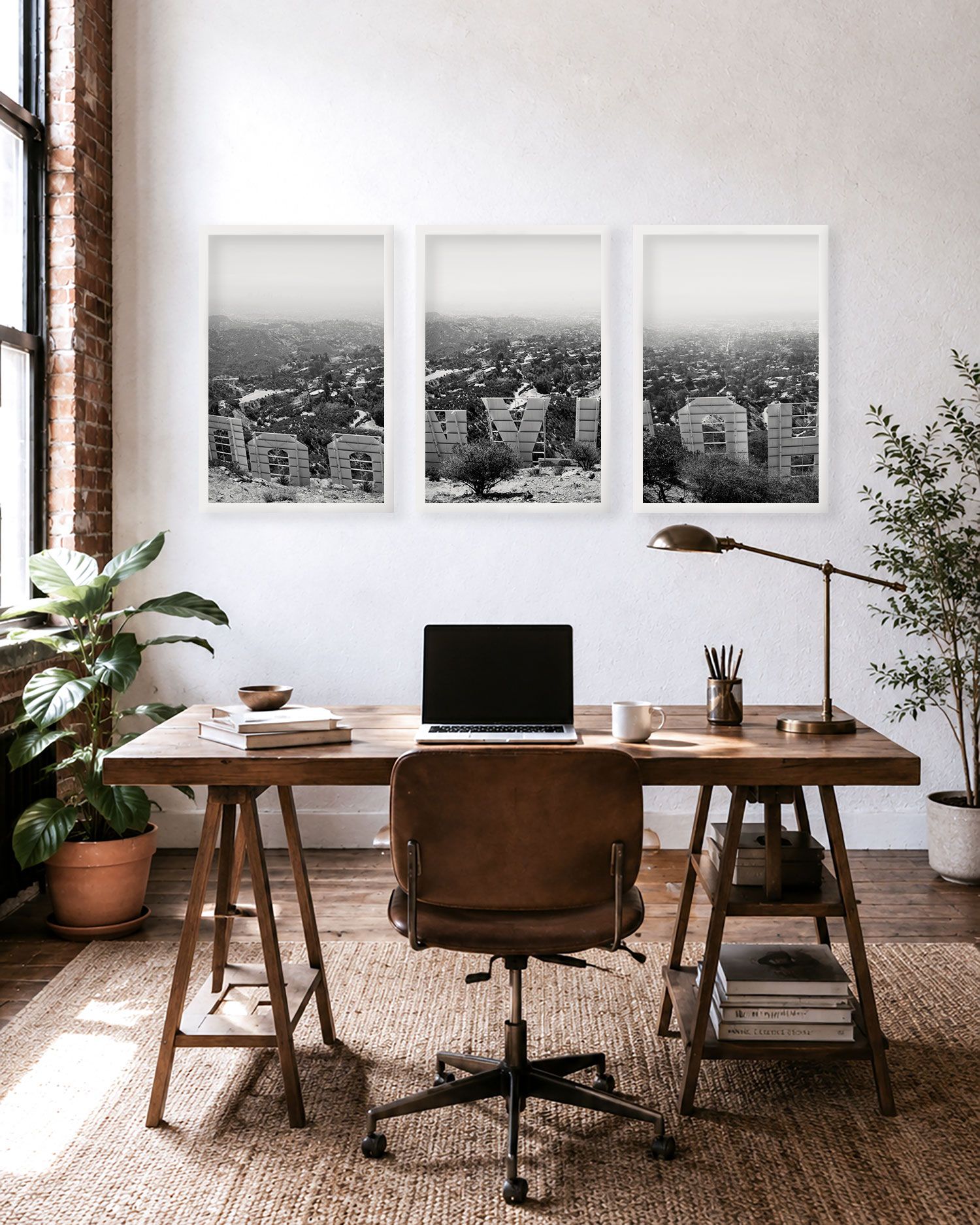 Hollywood Sign Triptych